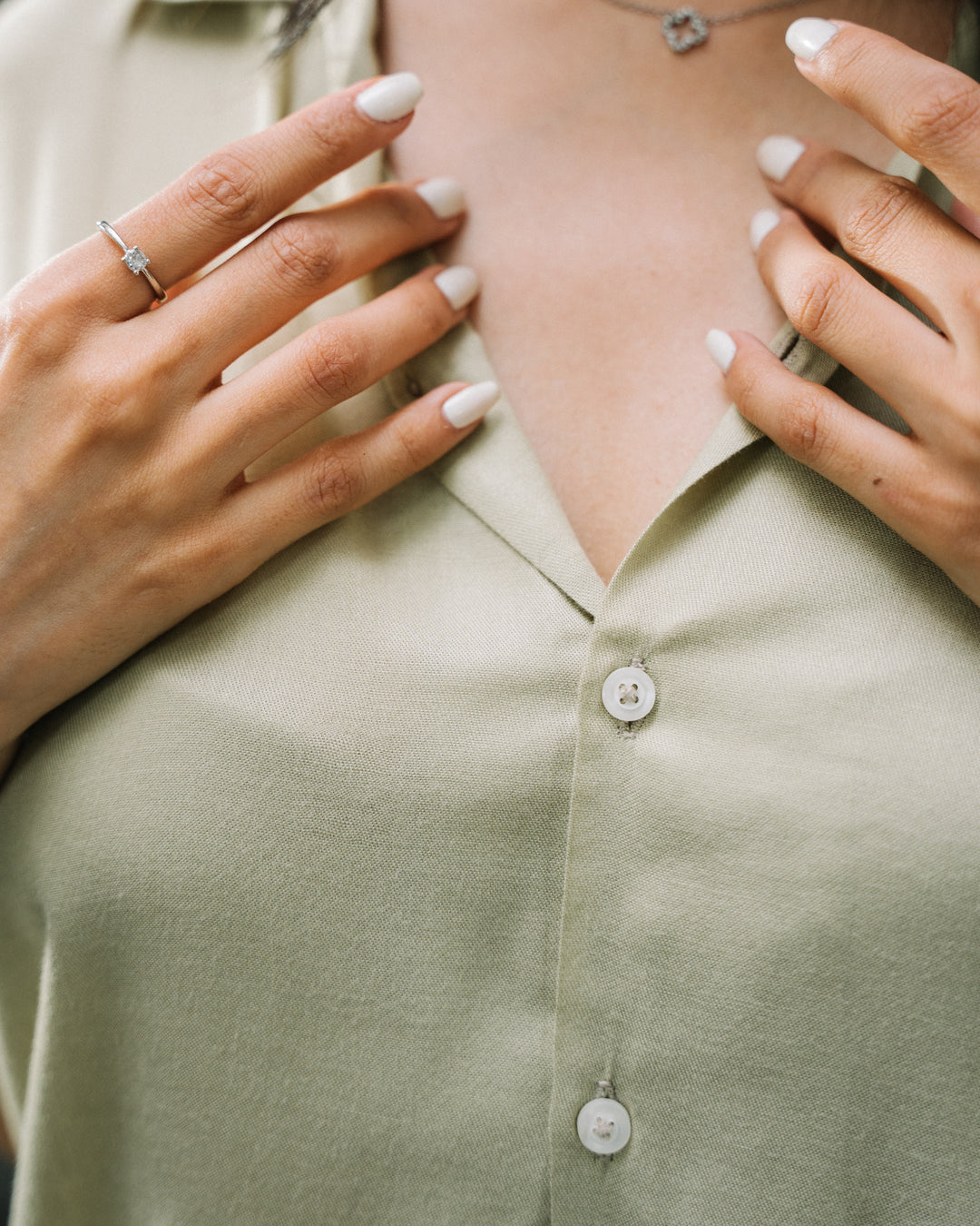 Light Teal Cuban Collar Shirt