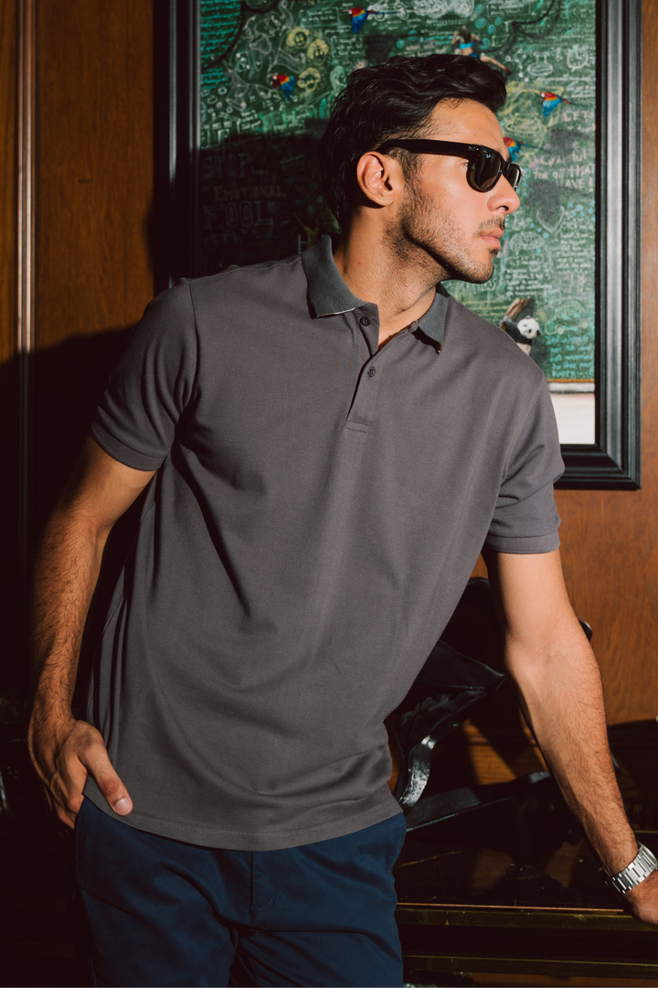 Dark Grey Polo