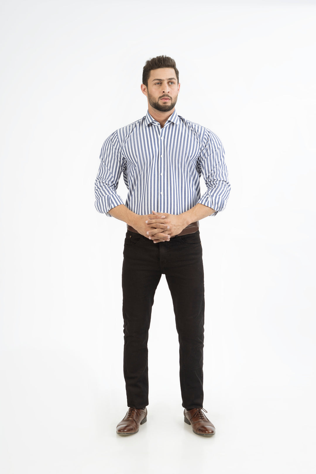 Blue Lining Yarn Dyed Formal Shirt