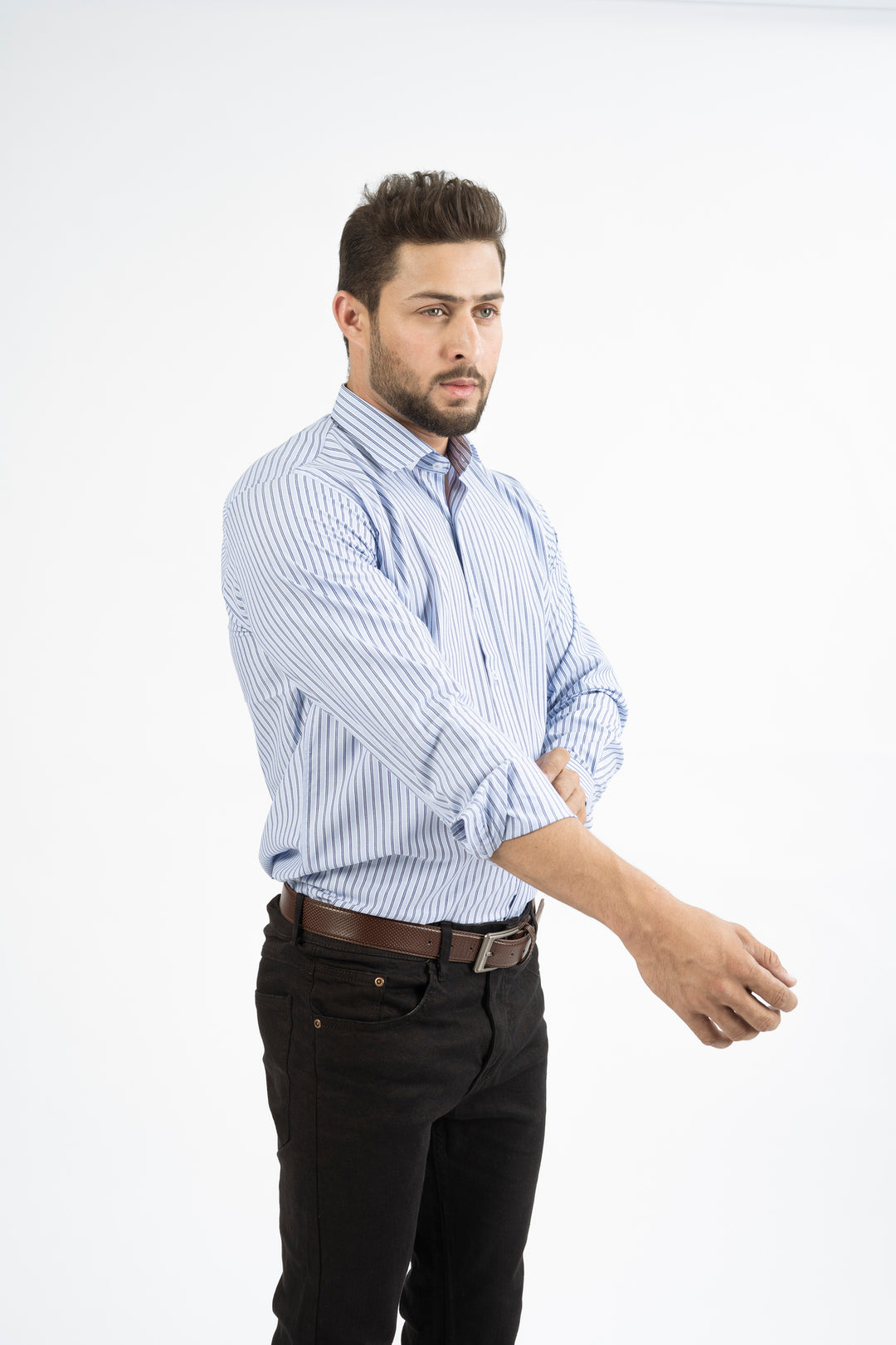 Sky Blue Yarn Dyed Formal Shirt