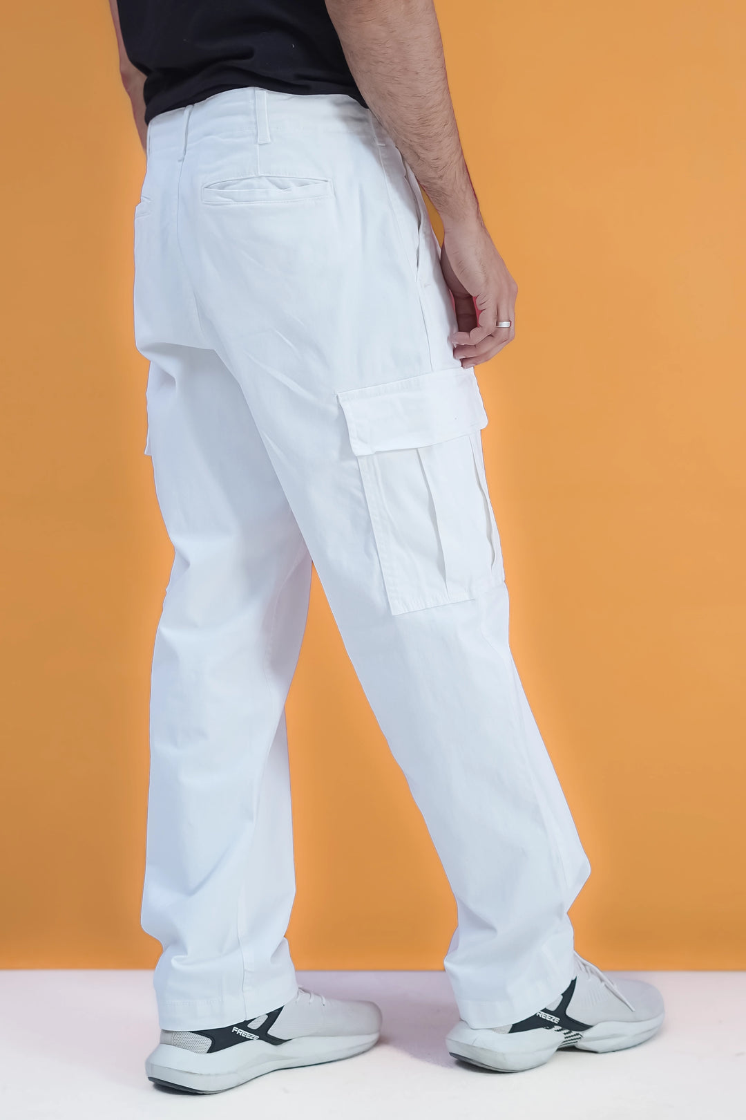Man Comfort Cargo Pants White