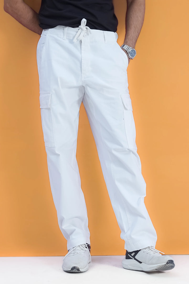 Man Comfort Cargo Pants White