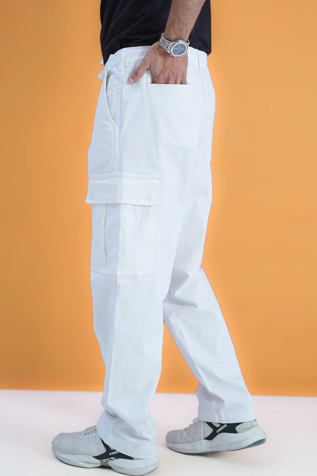 Man Comfort Cargo Pants White