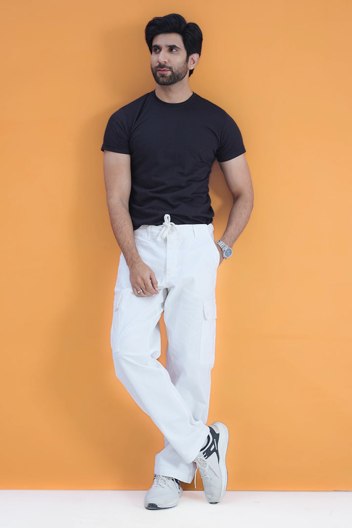 Man Comfort Cargo Pants White