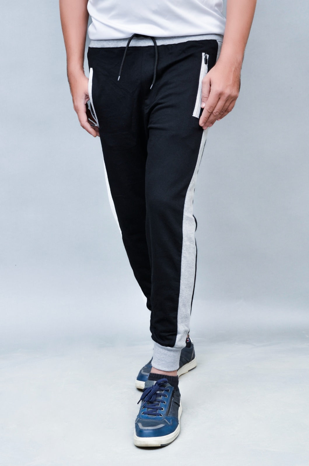 Black with Gray Trousers