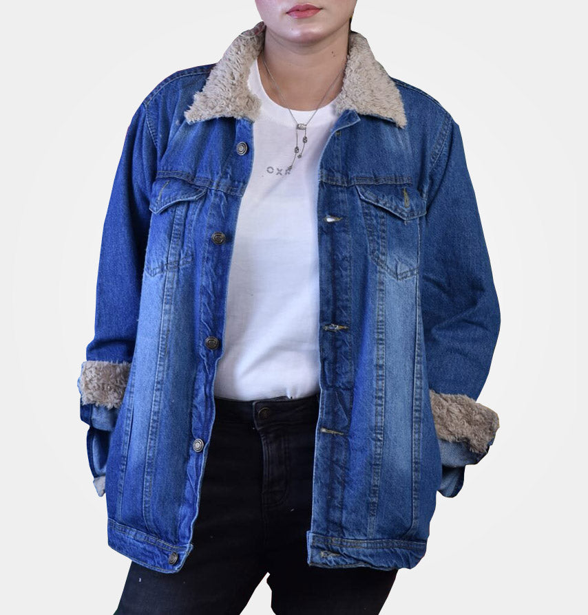 Women Blue Denim Jacket