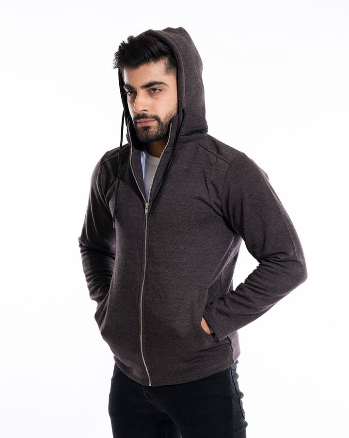 Melange Charcoal Detachable Hoodie