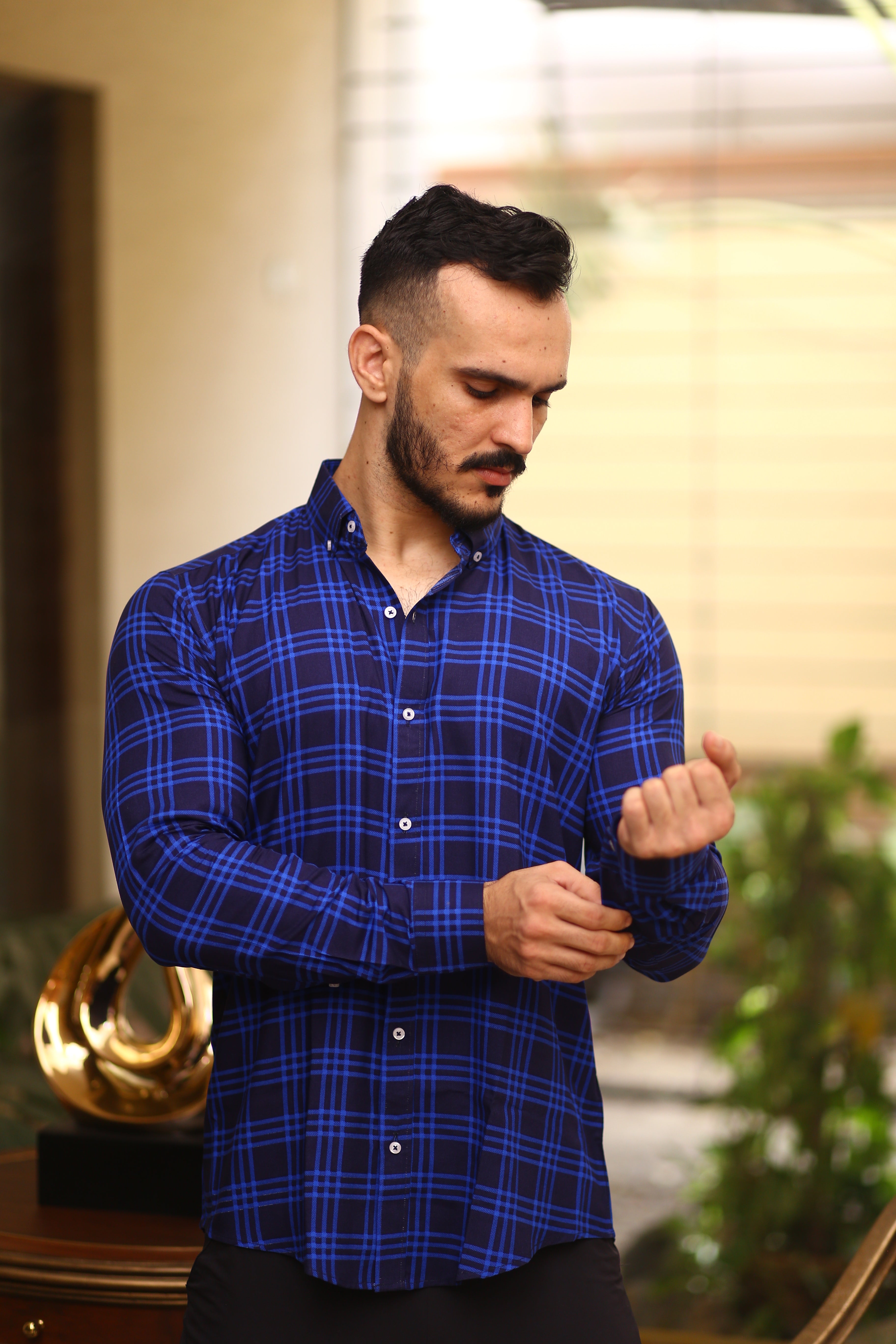 Blue Checkered Shirt